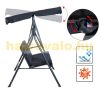 Rocking bed 3-person massive rocking chair black 172x110x152 cm