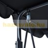 Rocking bed 3-person massive rocking chair black 172x110x152 cm