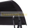Swing bed 3-person polyrattan garden seating set black 198x124x179 cm