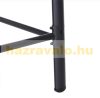Swing bed 3-person polyrattan garden seating set black 198x124x179 cm