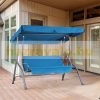 Rocking bed, solid rocking chair blue 140x112x150 cm