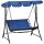 Swing bed 2-person garden lounger 160x117x173 cm blue sunbed