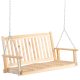 Veranda swing bed two-person hanging swing chair 117x69x60 cm cm wooden swing bench suspended bench