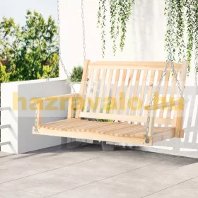   Veranda hintaágy kétszemélyes függő hintaszék 117x69x60 cm cm fa hintapad felfüggesztett pad