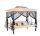 Luxury Swing bed with pavilion 3 seats with folding backrest in beige color