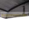 Swing bed 3-person garden seating set gray 200x115x168 cm with adjustable awning