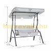 Rocking bed, solid rocking chair light gray 140x112x150 cm