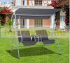 Rocking bed with two seats and table in gray color