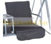 Rocking bed with two seats and table in gray color