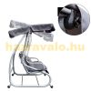 Rocking bed 3-person massive rocking chair in gray color 