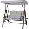 Swing bed two-person garden seating set 162x118x173 cm gray