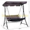 Rocking bed 2-person ergonomically designed garden bed gray 164x116x176 cm 
