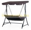 Rocking bed 2-person ergonomically designed garden bed gray 164x116x176 cm 