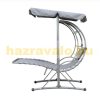 Swing bed 2-person sunbed gray lounger 200x166x178 cm