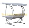 Swing bed 2-person sunbed gray lounger 200x166x178 cm