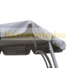 Swing bed 2-person sunbed gray lounger 200x166x178 cm