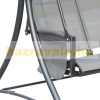 Swing bed 3-person garden seating set 196x128x172 cm gray