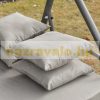 Swing bed 3-person garden seating set 218x120x168 cm garden deckchair with sunroof 