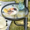 Swing bed 3-person garden seating set 271x125x177 cm with adjustable sunroof and table gray 