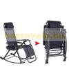 Garden swing chair folding black camping swing, lounger with head pillow, cup holder 120 kg load capacity