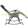 Garden swing chair folding black camping swing, lounger with head pillow, cup holder 120 kg load capacity