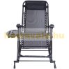 Garden swing chair folding black camping swing, lounger with head pillow, cup holder 120 kg load capacity