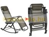 Garden swing chair folding gray camping swing, lounger with head pillow, cup holder 120 kg load capacity