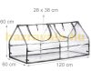 Foil tent greenhouse hobby 120x60x60cm