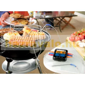 Professzionális grillsütő hőmérő Bluetooth és alkalmazással, színes kijelzővel