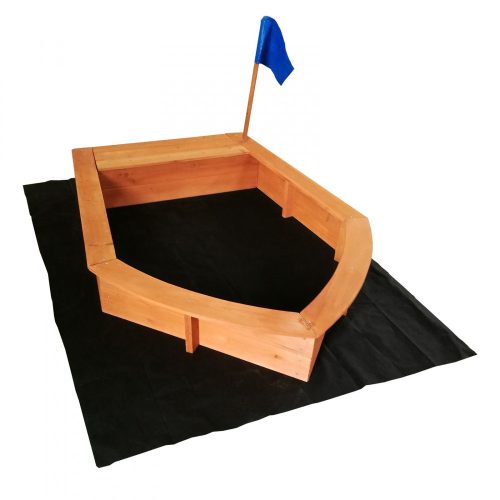 Sandbox boat 150x108x50 cm wooden sandbox