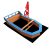 Homokozó hajó zászlórúddal 150x78x100 cm homokozó csónak fából készült