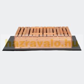   Homokozó paddal, ami átalakítható védőtetőnek. Fedeles fa homokozó 98x98x20 cm