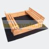 With a sandbox that can be converted into a protective roof. Wooden sandbox with lid 98x98x20 cm