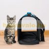 Kisállat hordozó táska kék 8 kg-ig alkalmas poliészter hordtáska