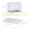 Carrier Cage "L" Padded Dog Pet Portable Foldable Mobile Dog Cage Dog Carrier Box for Home or Travel