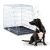 Hordozó ketrec "L" kutya kisállat hordozható összecsukható mobil kutyaketrec kutyaszállító doboz