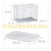 Carrier cage "XL" padded dog, pet portable, foldable mobile dog cage dog transport box for home or travel
