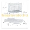 Carrier cage "XXL" padded dog, pet portable, foldable mobile dog cage dog transport box for home or travel