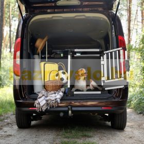   Hordozó ketrec alumínium Dogbox közepes méretű kutyák számára kisállat hordozható, mobil kutyaketrec kutyaszállító doboz