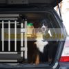 Hordozó ketrec alumínium Dogbox közepes méretű kutyák számára kisállat hordozható, mobil kutyaketrec