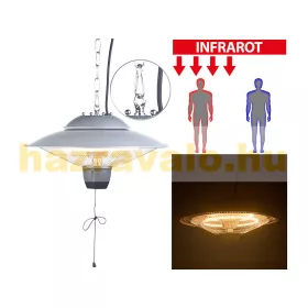   Függeszthető hősugárzó 1500W lógatható terasz infravörös fűtés kültéri 
