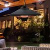 Radiant 2000W outdoor ceiling heater with LED lighting can be controlled by remote control