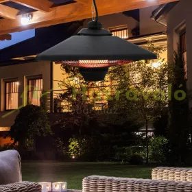   Hősugárzó 2000W kültéri mennyezeti fűtőtest LED világítással távirányítóval vezérelhető