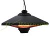 Radiant 2000W outdoor ceiling heater with LED lighting can be controlled by remote control