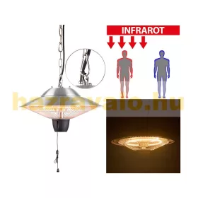   Mennyezeti hősugárzó fellógatható kültéri fűtőtest 2100 W