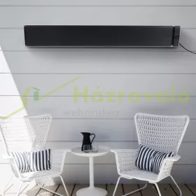   Kültéri hősugárzó 2400W fűtőtest 133x20x4,8 cm falra szerelhető teraszfűtő, alumínium kert- és teraszmelegítő