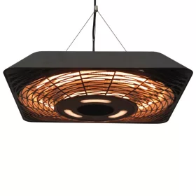   Mennyezeti hősugárzó 45x45x10 cm 800W/1200W/2000W 5 módos elektromos hőgomba távirányítóval és LED fénnyel 