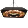 Ceiling radiator 45x45x10 cm 800W/1200W/2000W 5-mode electric heat mushroom with remote control and LED light 