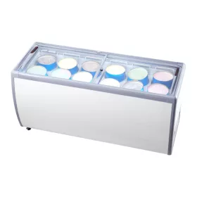   567 literes ipari fagylaltos fagyasztóvitrin üvegajtós mélyhűtőláda