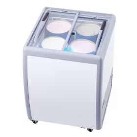   Üvegajtós mélyhűtőláda 158 literes ipari fagylaltos fagyasztóvitrin